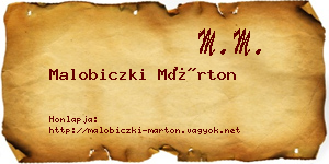 Malobiczki Márton névjegykártya